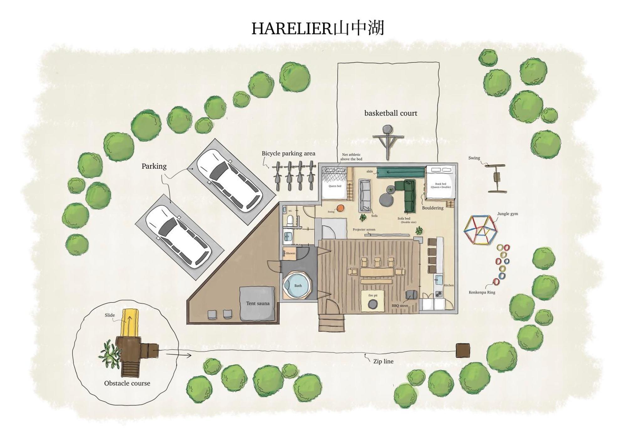Ferienwohnung Harelier山中湖 Yamanakako Exterior foto